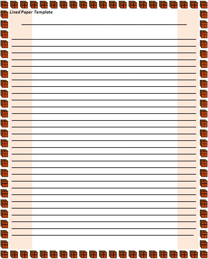 Lined Paper Template Free Printable Word Templates,