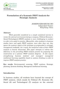 PEST Analysis Template | Free Word Templates