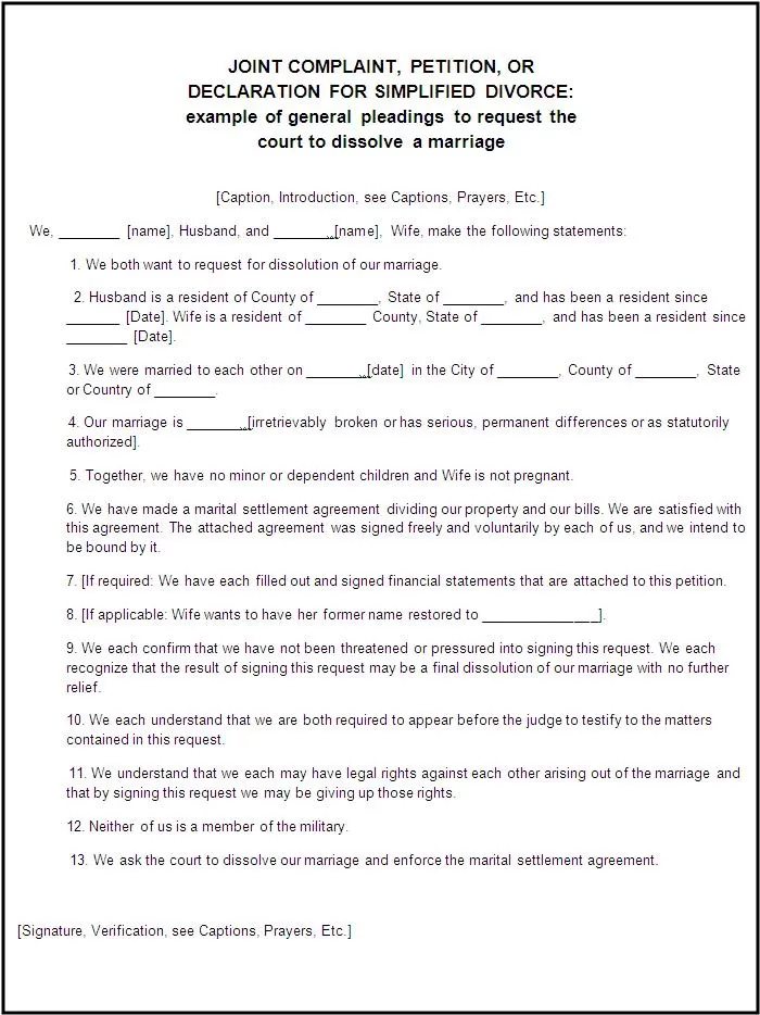 Divorce Form