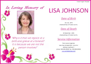 Funeral Program Template