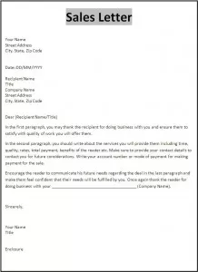 Sales Letter Template