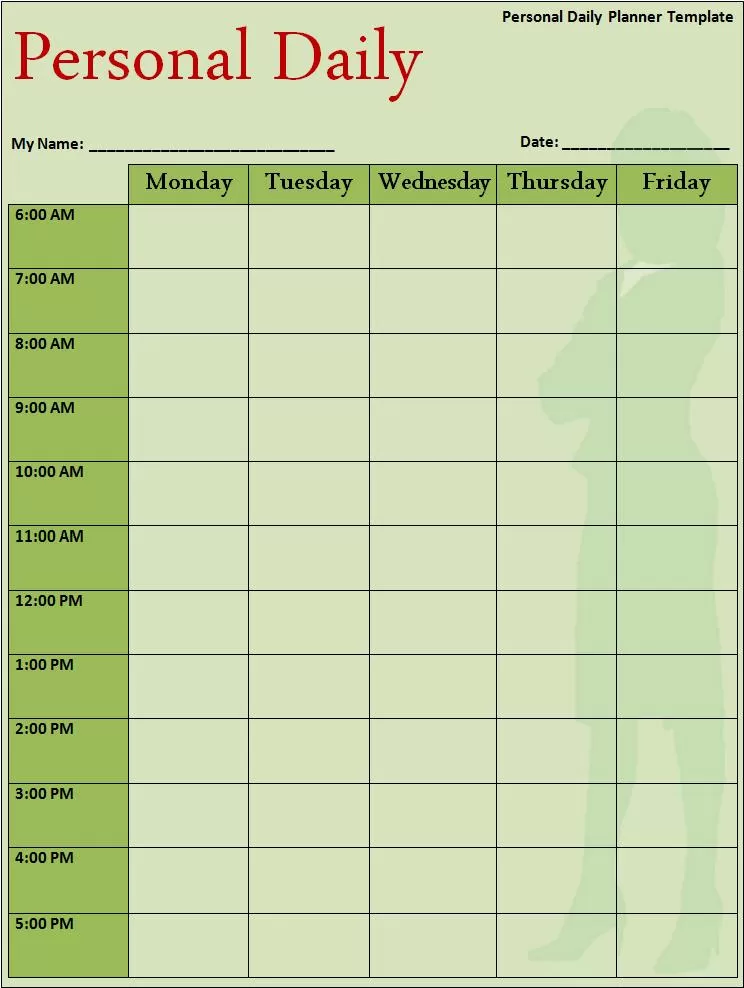 Daily Planner Template