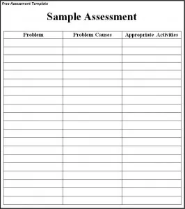 Free Assessment Template