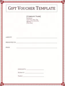 Gift Voucher Template