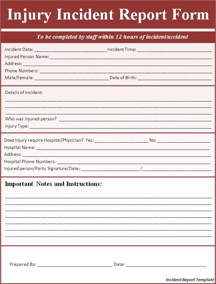 Incident Report Template