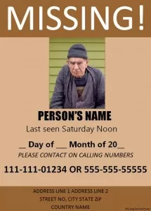 Missing Person Poster Template