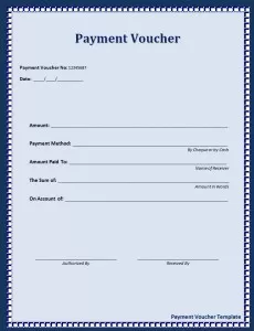 Payment Voucher Template