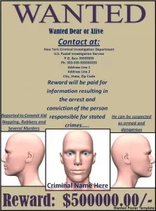 Wanted Poster Template