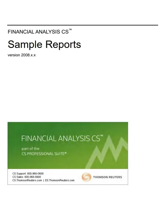 Financial Analysis Template PDF