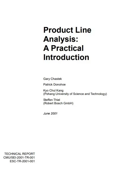 Product Line Analysis Template