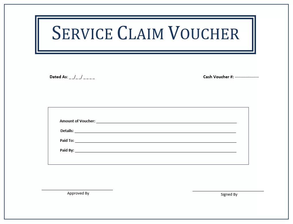 Service Claimed Voucher Template